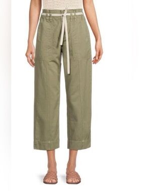 Kensie Wide Leg Elastic Waist Khaki Pants(SKU694)